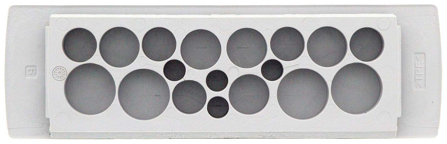 CONTA-CLIP KES-E 18/24 B GR Kabeleinführung Plattenstärke (max.) 4mm Thermoplastisches Elastomer Grau