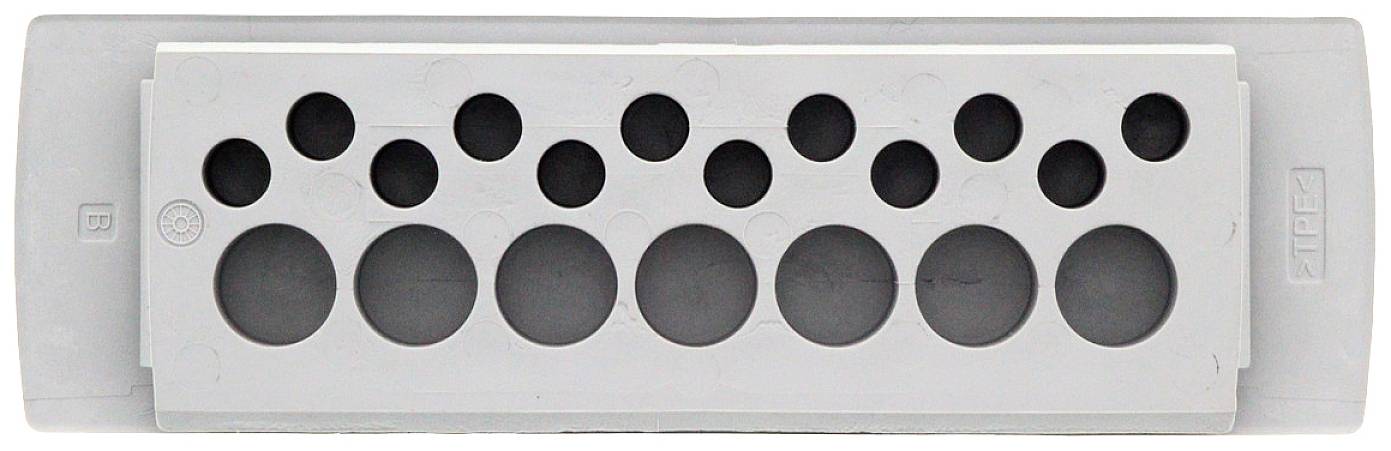 CONTA-CLIP KES-E 19/24 B GR Kabeleinführung Plattenstärke (max.) 4mm Thermoplastisches Elastomer Grau