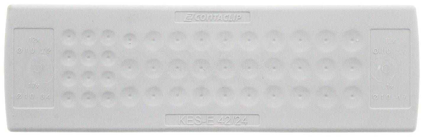 CONTA-CLIP KES-E 42/24 B GR Kabeleinführung Plattenstärke (max.) 4mm Thermoplastisches Elastomer Grau