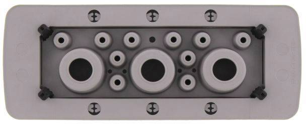 CONTA-CLIP KES-R 13/24 GR Kabeleinführung Plattenstärke (max.) 2mm Polyamid 6.6 Grau