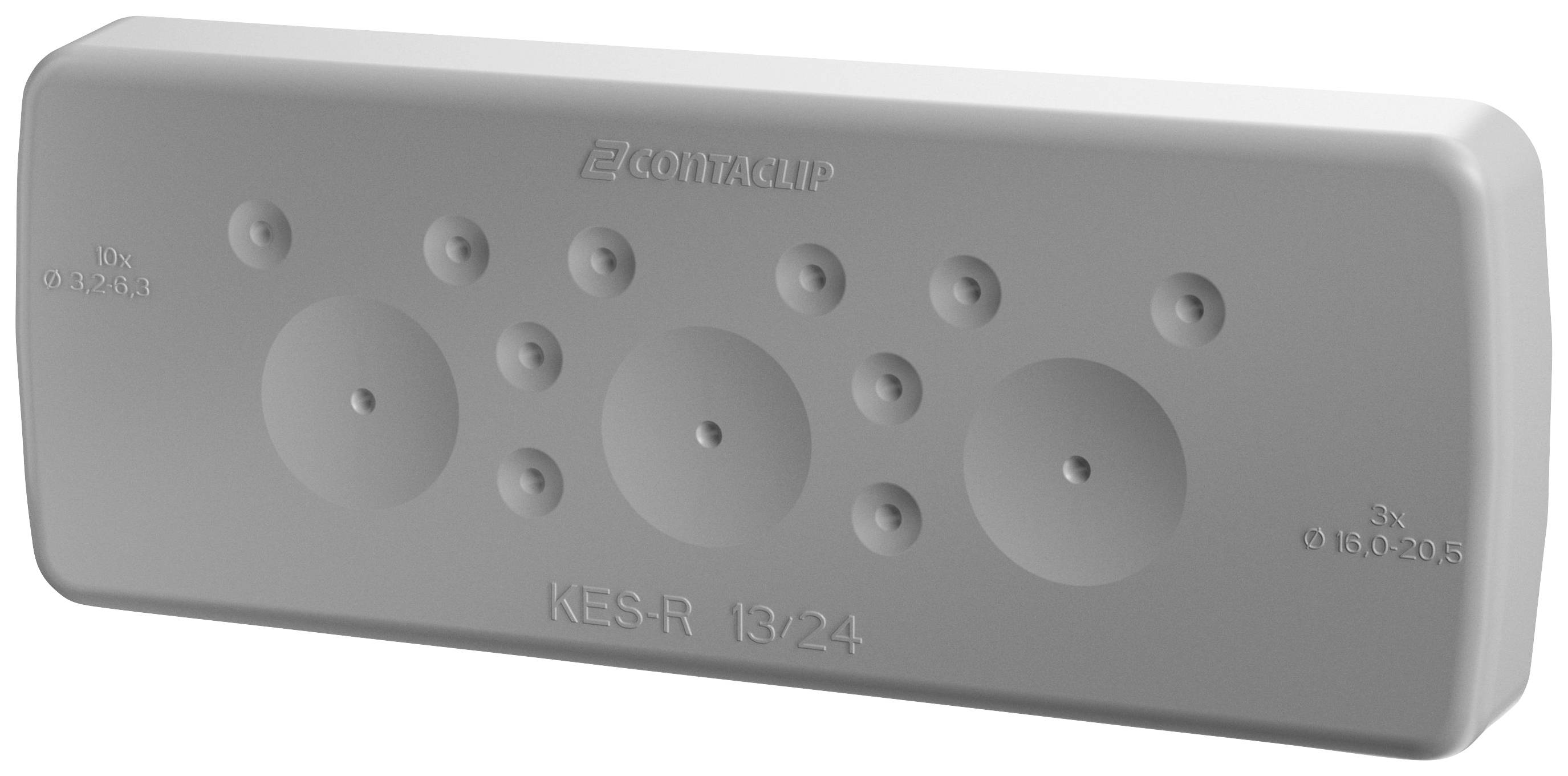 CONTA-CLIP KES-R 13/24 GR Kabeleinführung Plattenstärke (max.) 2mm Polyamid 6.6 Grau