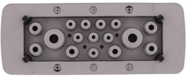 CONTA-CLIP KES-R 16/24 GR Kabeleinführung Plattenstärke (max.) 2mm Polyamid 6.6 Grau