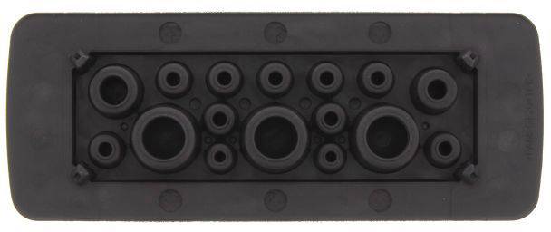 CONTA-CLIP KES-R 16-1/24 BK Kabeleinführung Plattenstärke (max.) 2mm Polyamid 6.6 Schwarz