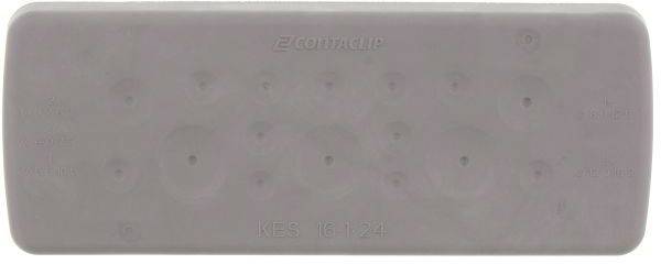 CONTA-CLIP KES-R 16-1/24 GR Kabeleinführung Plattenstärke (max.) 2mm Polyamid 6.6 Grau