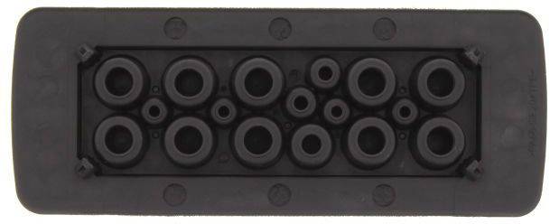 CONTA-CLIP KES-R 17/24 BK Kabeleinführung Plattenstärke (max.) 2mm Polyamid 6.6 Schwarz