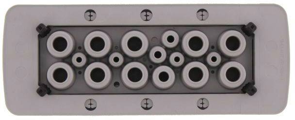 CONTA-CLIP KES-R 17/24 GR Kabeleinführung Plattenstärke (max.) 2mm Polyamid 6.6 Grau