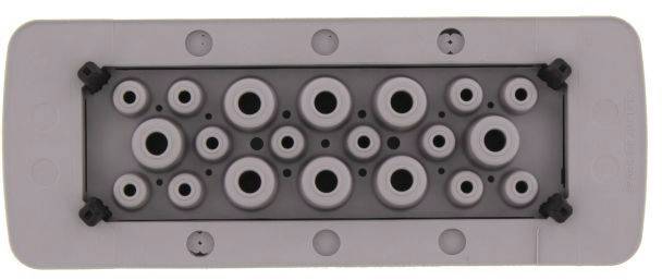 CONTA-CLIP KES-R 20/24 GR Kabeleinführung Plattenstärke (max.) 2mm Polyamid 6.6 Grau