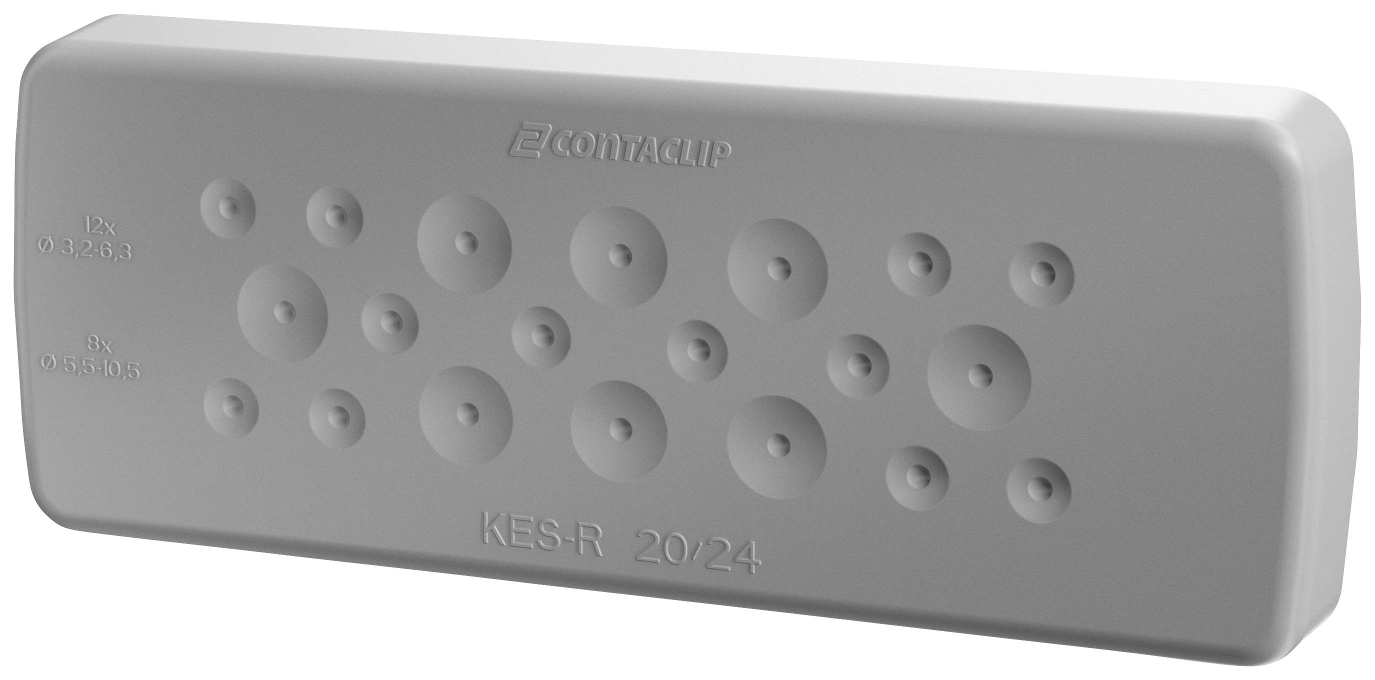 CONTA-CLIP KES-R 20/24 GR Kabeleinführung Plattenstärke (max.) 2mm Polyamid 6.6 Grau