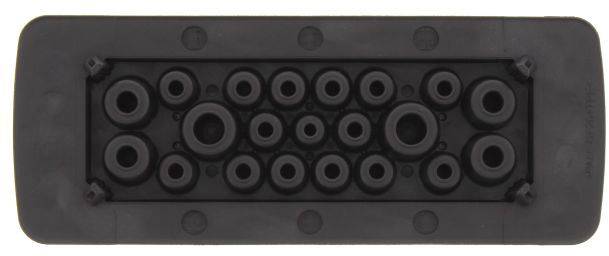 CONTA-CLIP KES-R 21/24 BK Kabeleinführung Plattenstärke (max.) 2mm Polyamid 6.6 Schwarz