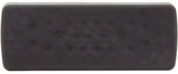 CONTA-CLIP KES-R 21/24 BK Kabeleinführung Plattenstärke (max.) 2mm Polyamid 6.6 Schwarz