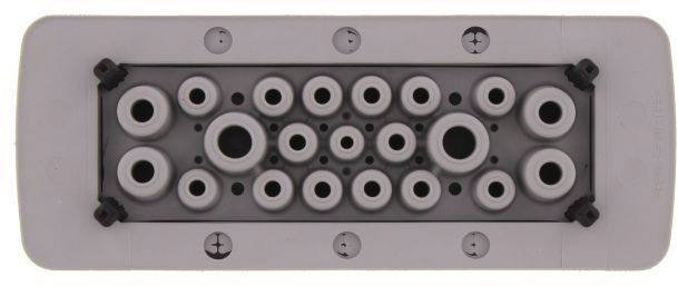 CONTA-CLIP KES-R 21/24 GR Kabeleinführung Plattenstärke (max.) 2mm Polyamid 6.6 Grau