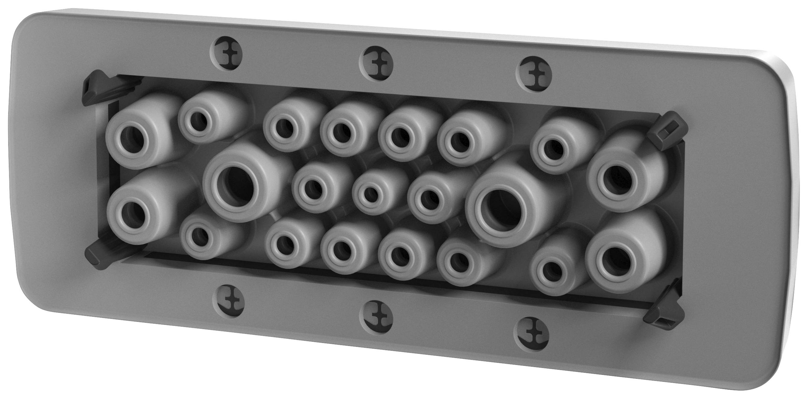 CONTA-CLIP KES-R 21/24 GR Kabeleinführung Plattenstärke (max.) 2mm Polyamid 6.6 Grau