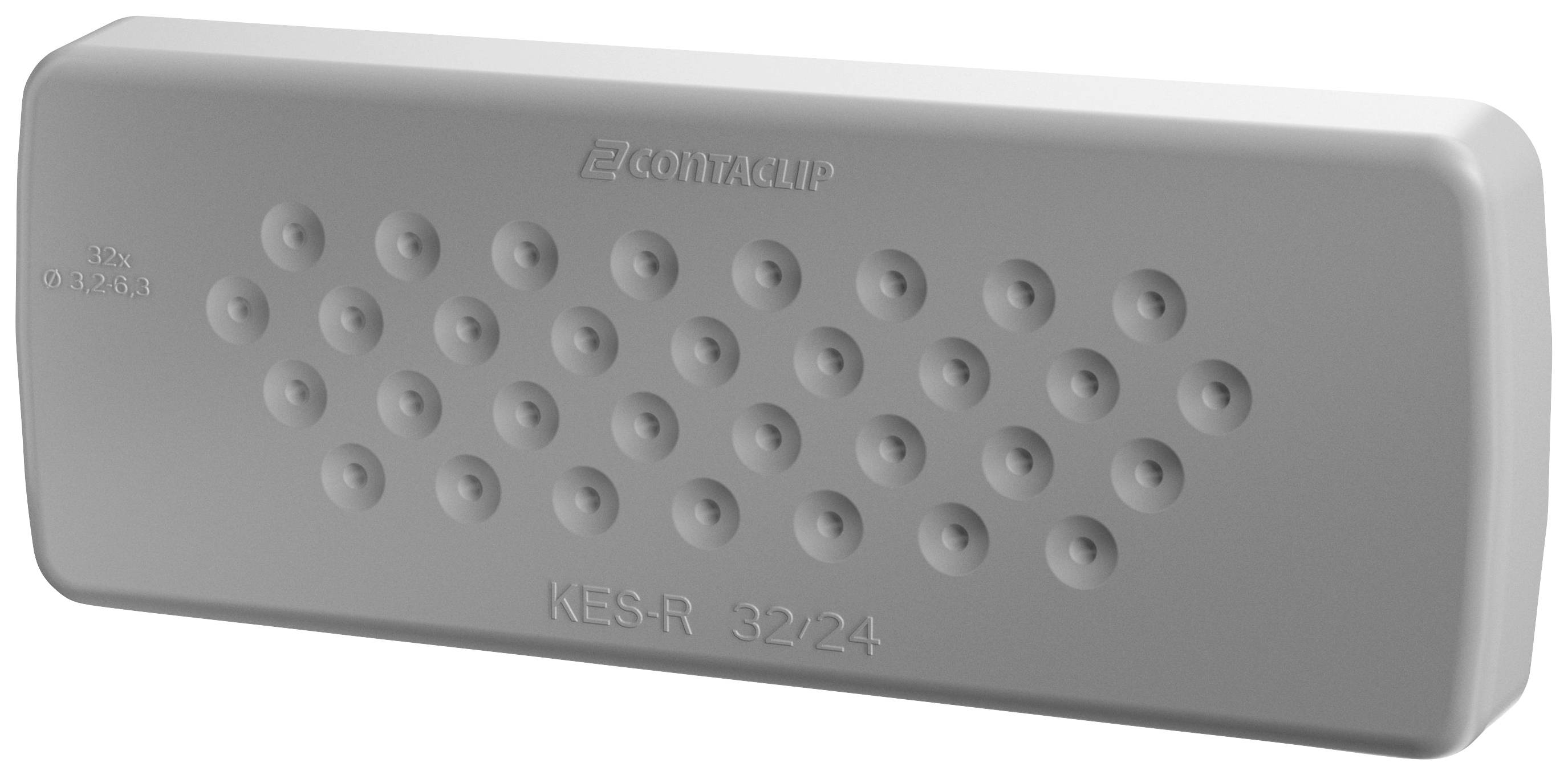CONTA-CLIP KES-R 32/24 GR Kabeleinführung Plattenstärke (max.) 2mm Polyamid 6.6 Grau