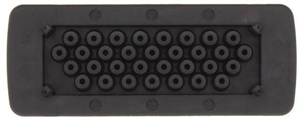 CONTA-CLIP KES-R 32/24 BK Kabeleinführung Plattenstärke (max.) 2mm Polyamid 6.6 Schwarz