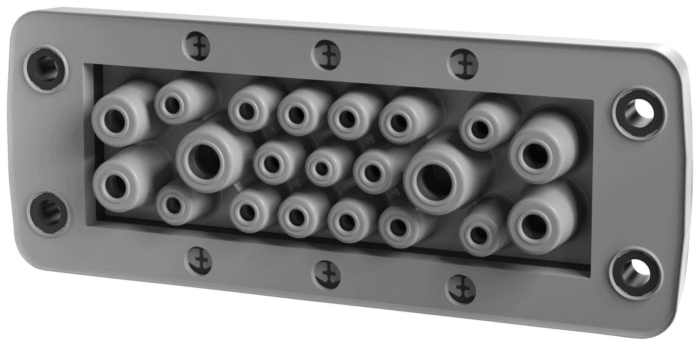 CONTA-CLIP KES 21/24 GR Kabeleinführung Polyamid 6.6 Grau