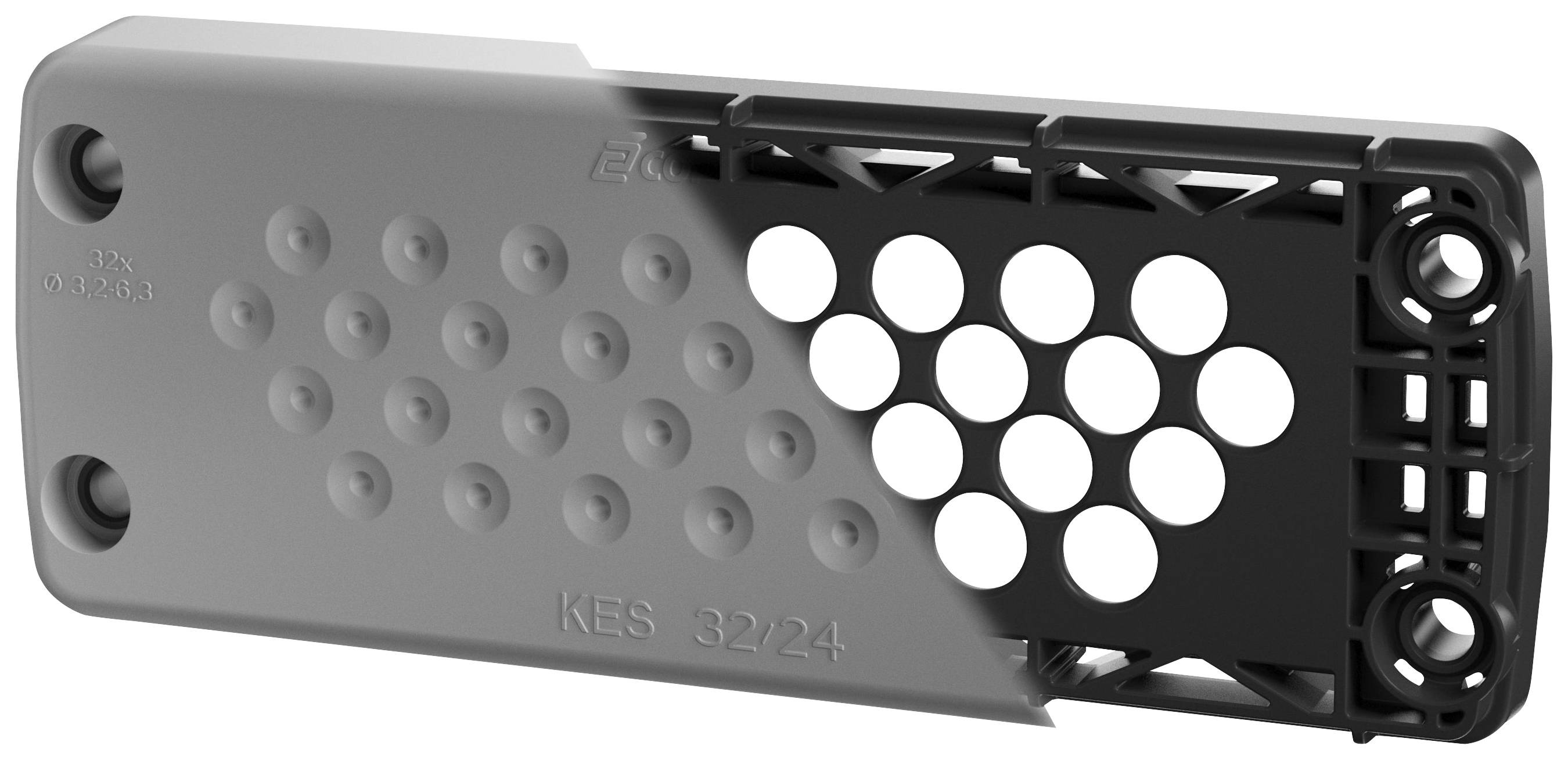 CONTA-CLIP KES 32/24 GR Kabeleinführung Polyamid 6.6 Grau