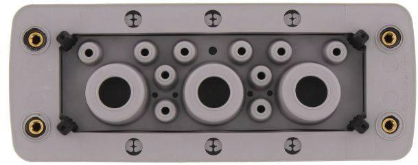 CONTA-CLIP KES-GB 13/24 GR Kabeleinführung Plattenstärke (max.) 2mm Polyamid 6.6 Grau