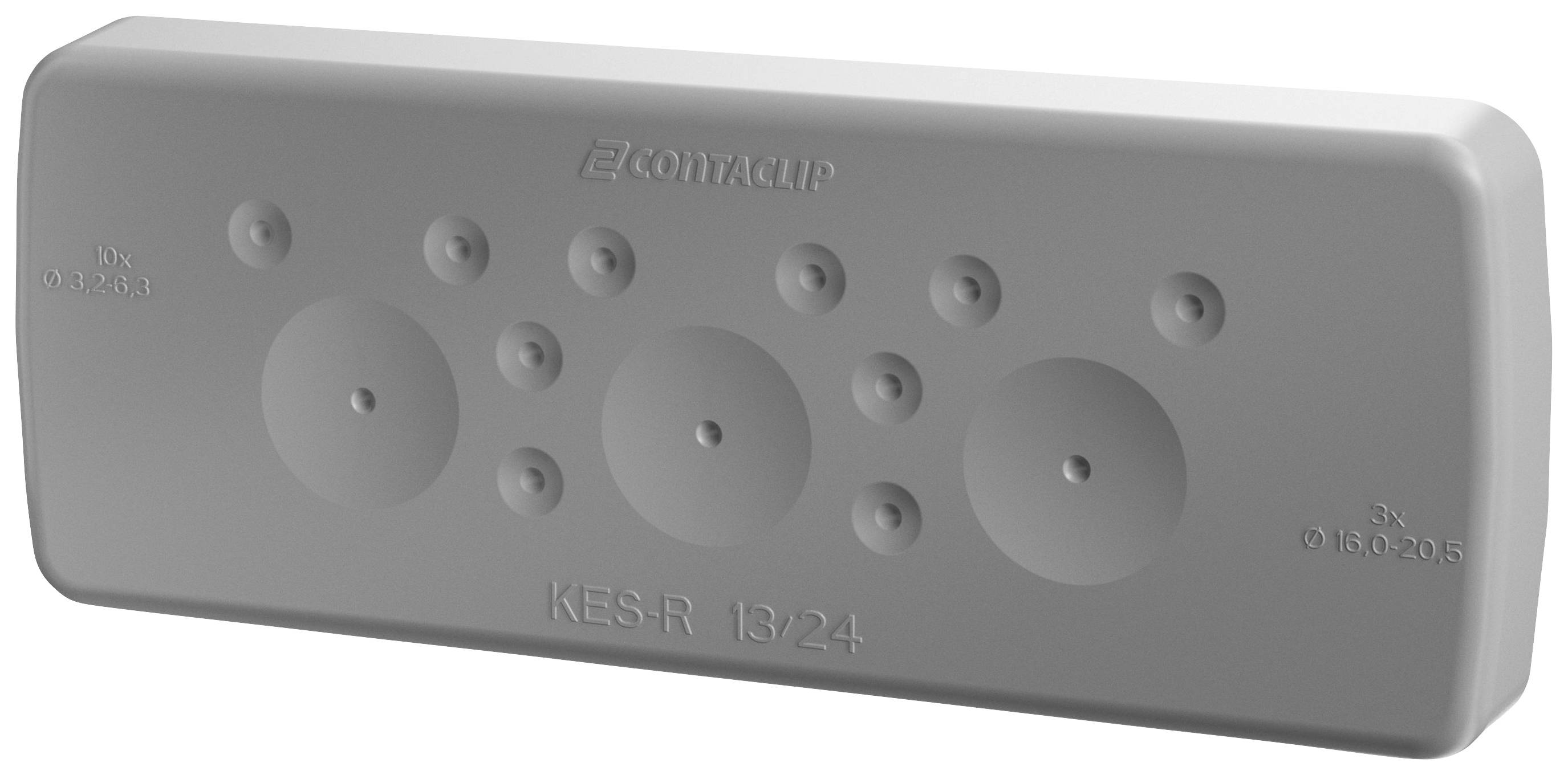 CONTA-CLIP KES-GB 13/24 GR Kabeleinführung Plattenstärke (max.) 2mm Polyamid 6.6 Grau