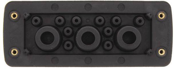 CONTA-CLIP KES-GB 13/24 BK Kabeleinführung Plattenstärke (max.) 2mm Polyamid 6.6 Schwarz