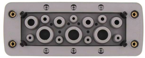 CONTA-CLIP KES-GB 14/24 GR Kabeleinführung Plattenstärke (max.) 2mm Polyamid 6.6 Grau