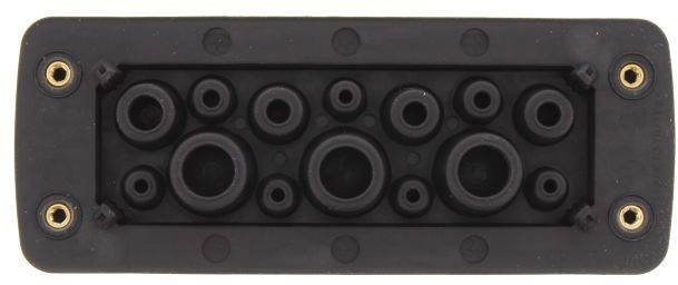 CONTA-CLIP KES-GB 14/24 BK Kabeleinführung Plattenstärke (max.) 2mm Polyamid 6.6 Schwarz