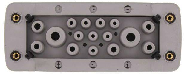 CONTA-CLIP KES-GB 16/24 GR Kabeleinführung Plattenstärke (max.) 2mm Polyamid 6.6 Grau