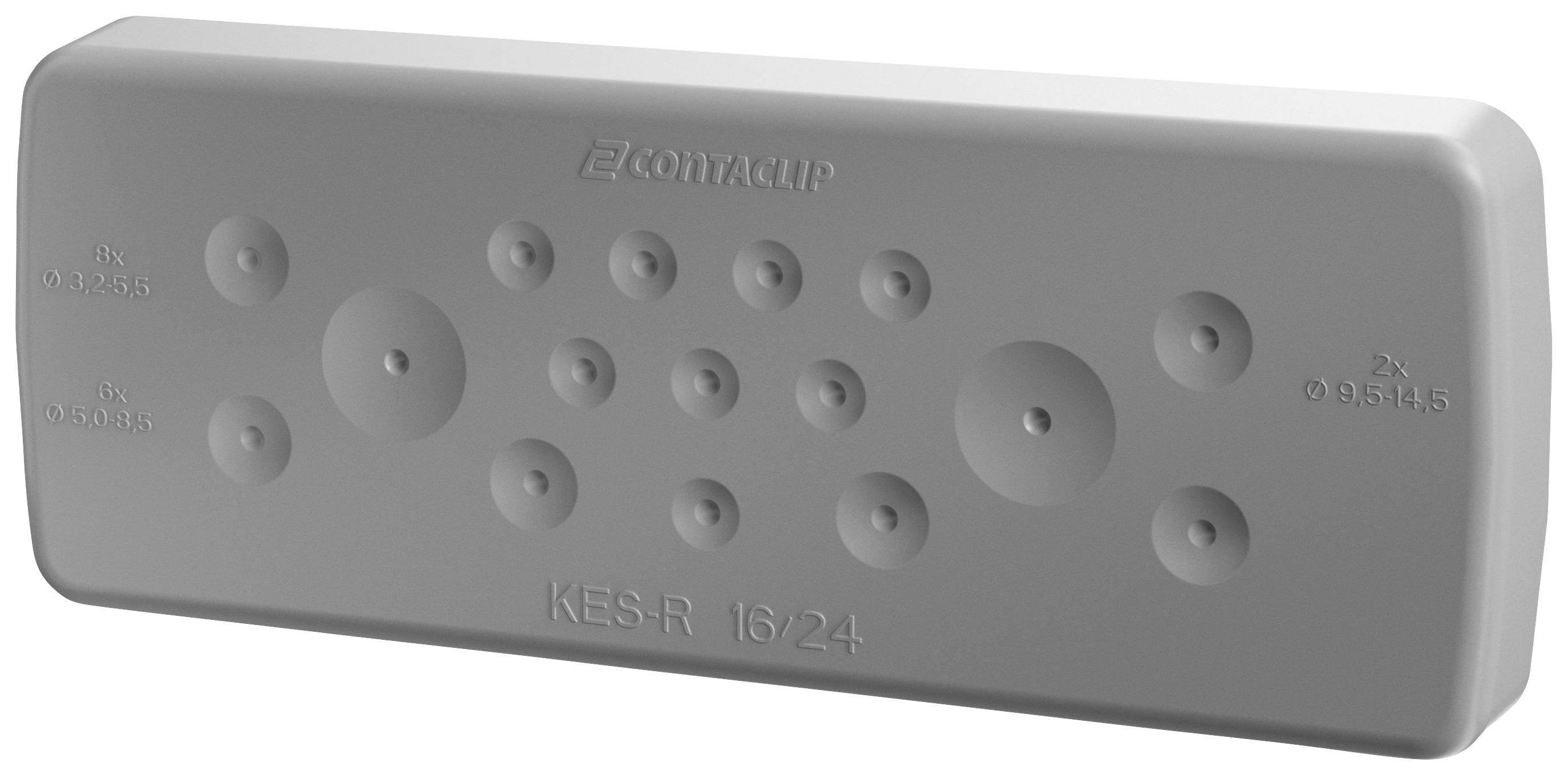 CONTA-CLIP KES-GB 16/24 GR Kabeleinführung Plattenstärke (max.) 2mm Polyamid 6.6 Grau
