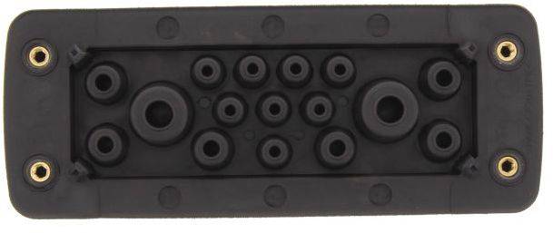 CONTA-CLIP KES-GB 16/24 BK Kabeleinführung Plattenstärke (max.) 2mm Polyamid 6.6 Schwarz