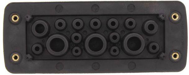 CONTA-CLIP KES-GB 16-1/24 BK Kabeleinführung Plattenstärke (max.) 2mm Polyamid 6.6 Schwarz