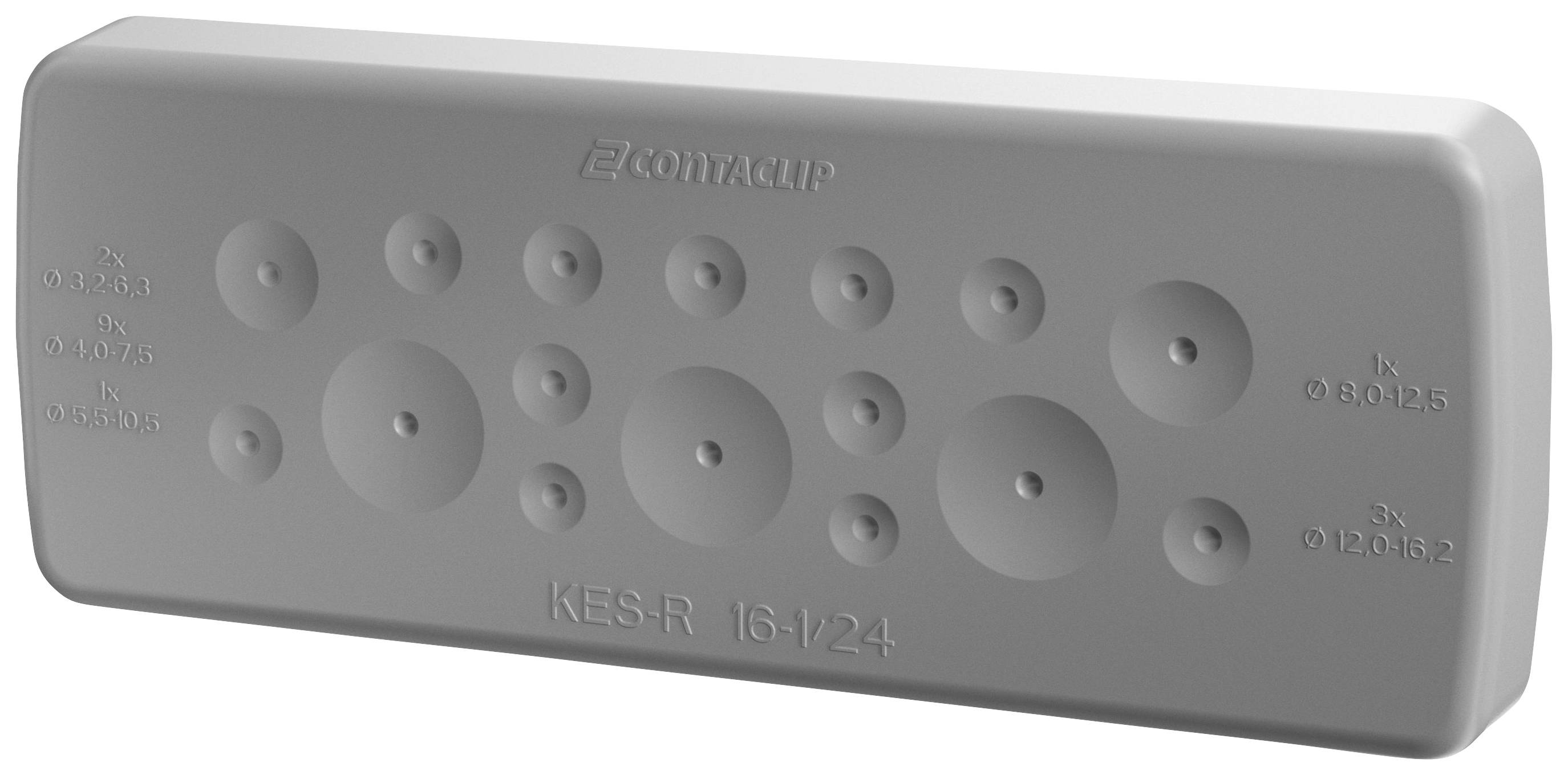 CONTA-CLIP KES-GB 16-1/24 GR Kabeleinführung Plattenstärke (max.) 2mm Polyamid 6.6 Grau