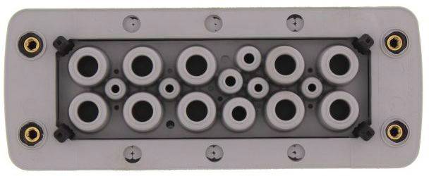 CONTA-CLIP KES-GB 17/24 GR Kabeleinführung Plattenstärke (max.) 2mm Polyamid 6.6 Grau