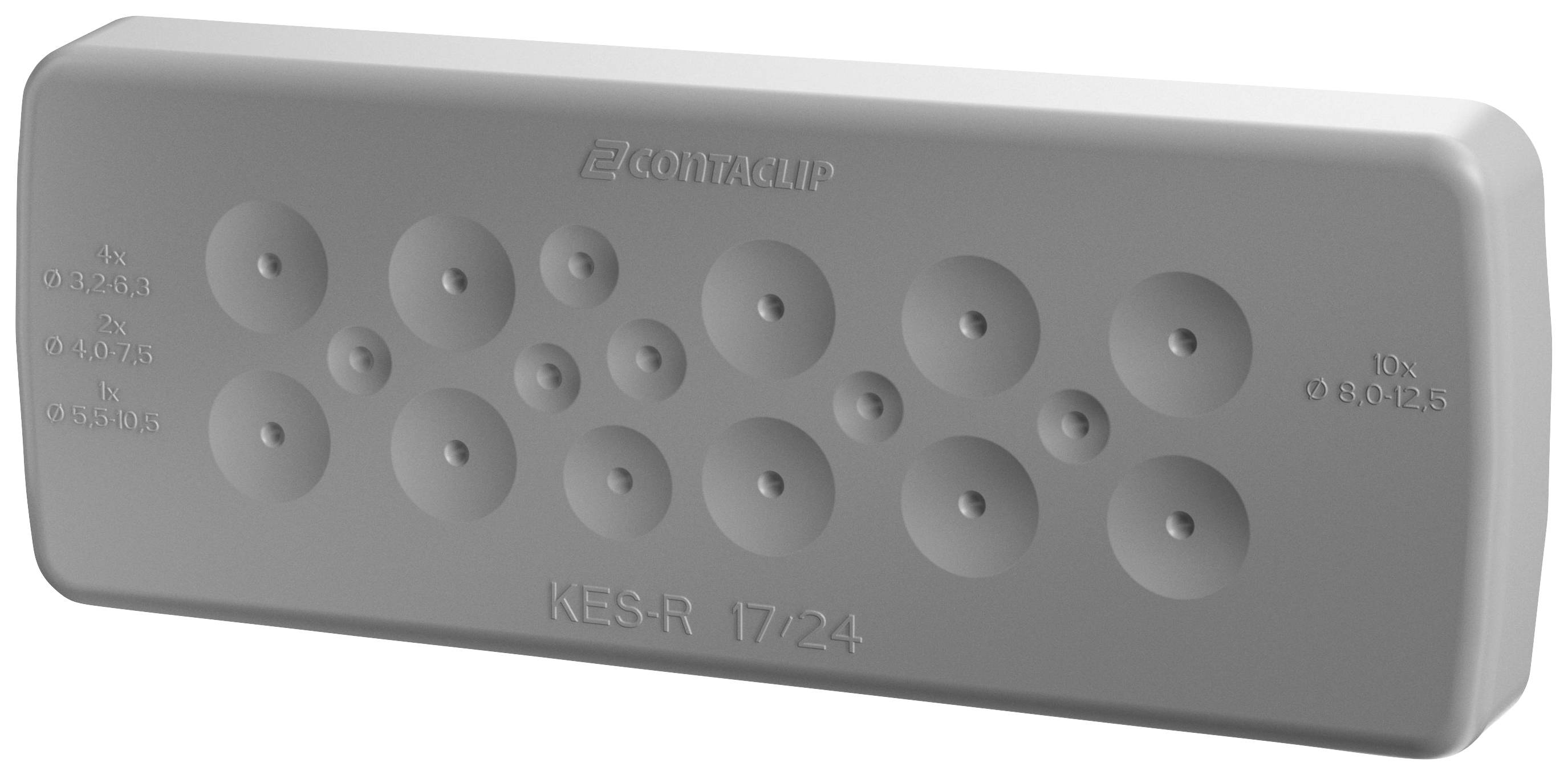 CONTA-CLIP KES-GB 17/24 GR Kabeleinführung Plattenstärke (max.) 2mm Polyamid 6.6 Grau
