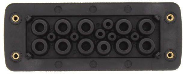 CONTA-CLIP KES-GB 17/24 BK Kabeleinführung Plattenstärke (max.) 2mm Polyamid 6.6 Schwarz