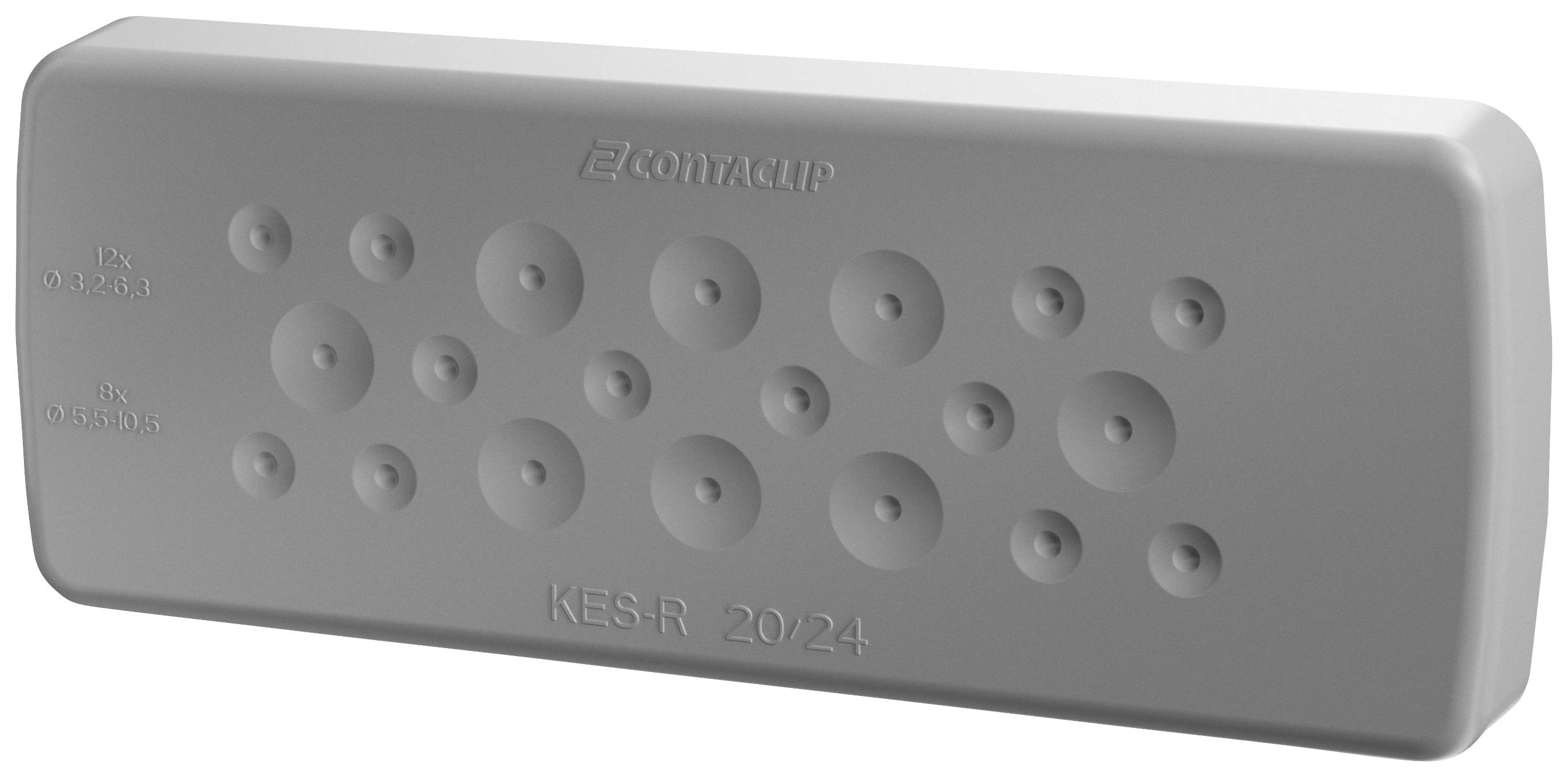 CONTA-CLIP KES-GB 20/24 GR Kabeleinführung Plattenstärke (max.) 2mm Polyamid 6.6 Grau