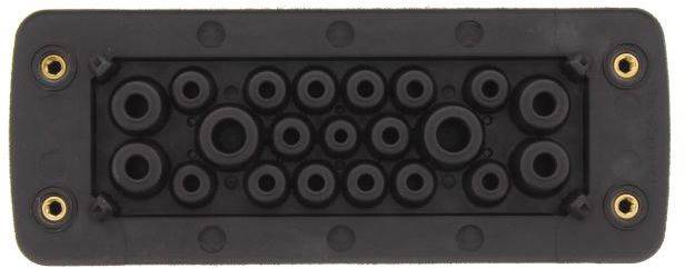 CONTA-CLIP KES-GB 21/24 BK Kabeleinführung Plattenstärke (max.) 2mm Polyamid 6.6 Schwarz