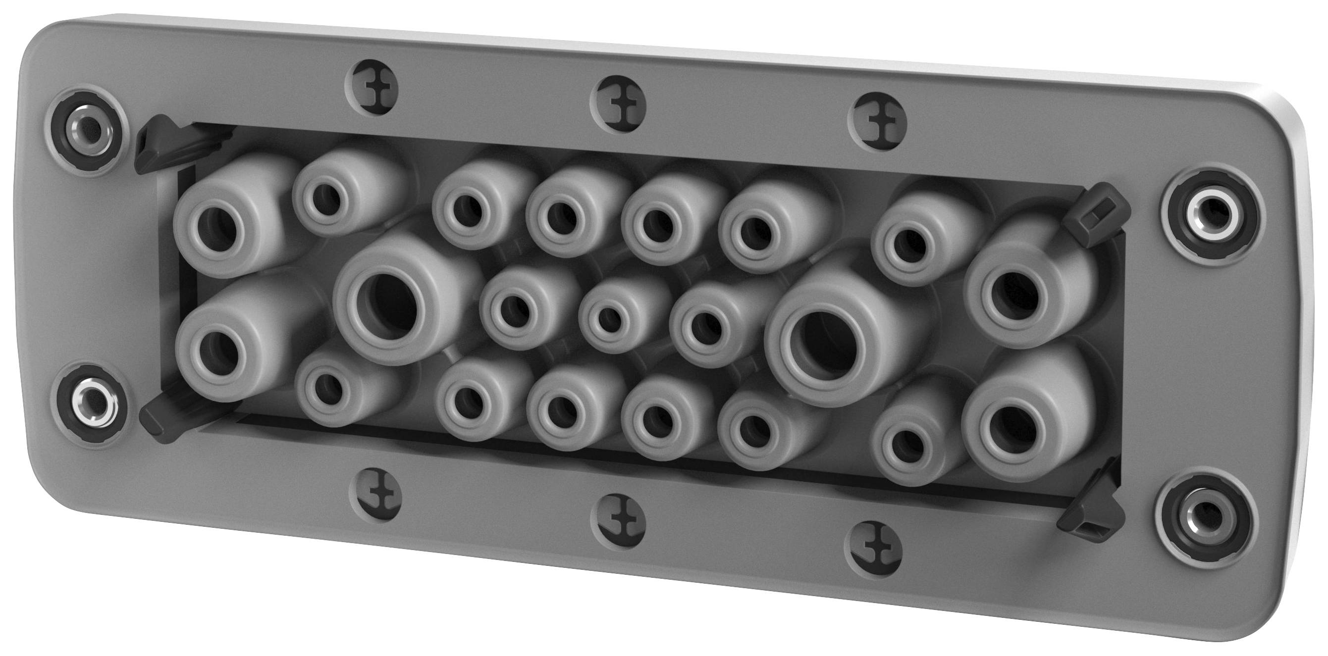 CONTA-CLIP KES-GB 21/24 GR Kabeleinführung Plattenstärke (max.) 2mm Polyamid 6.6 Grau