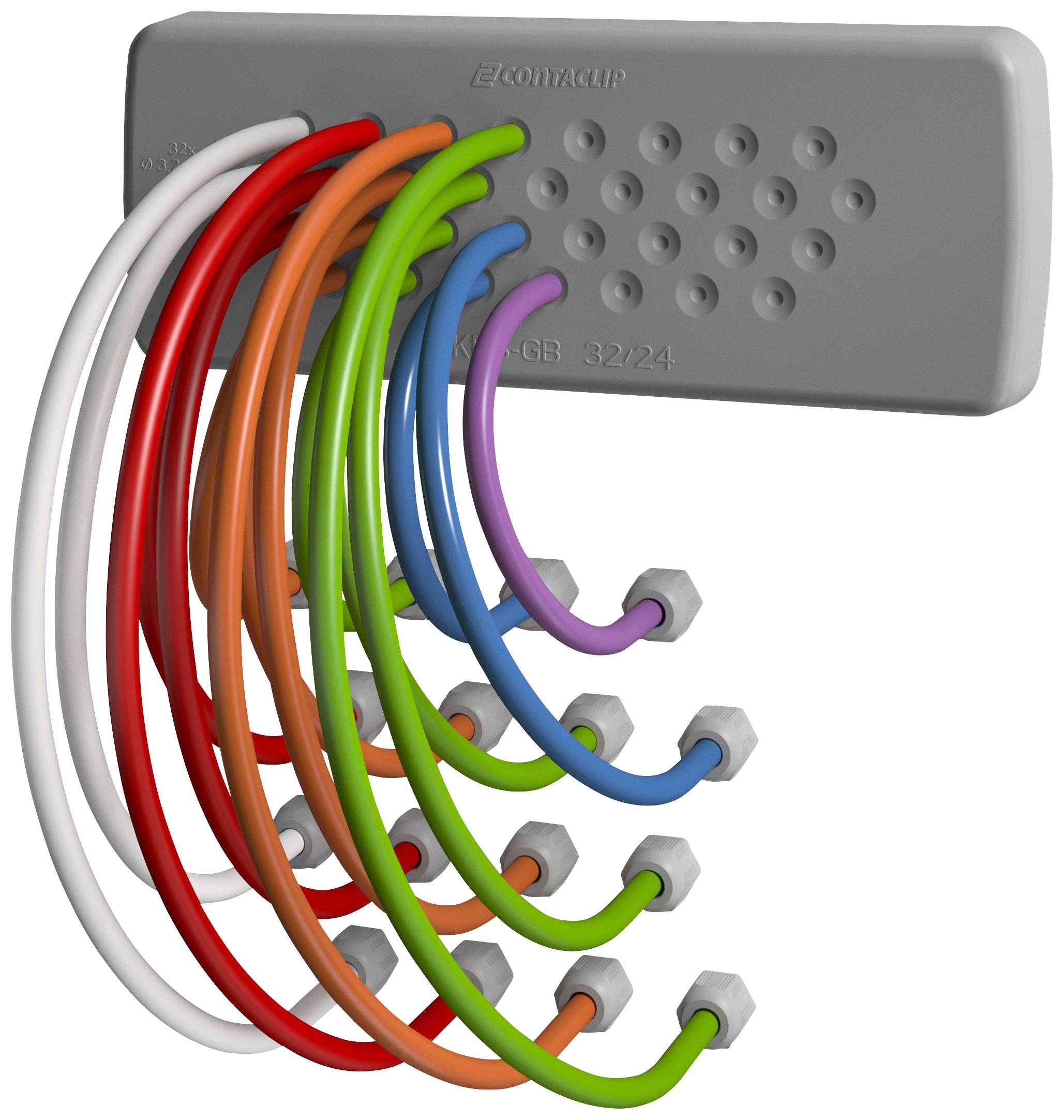 CONTA-CLIP KES-GB 32/24 GR Kabeleinführung Plattenstärke (max.) 2mm Polyamid 6.6 Grau