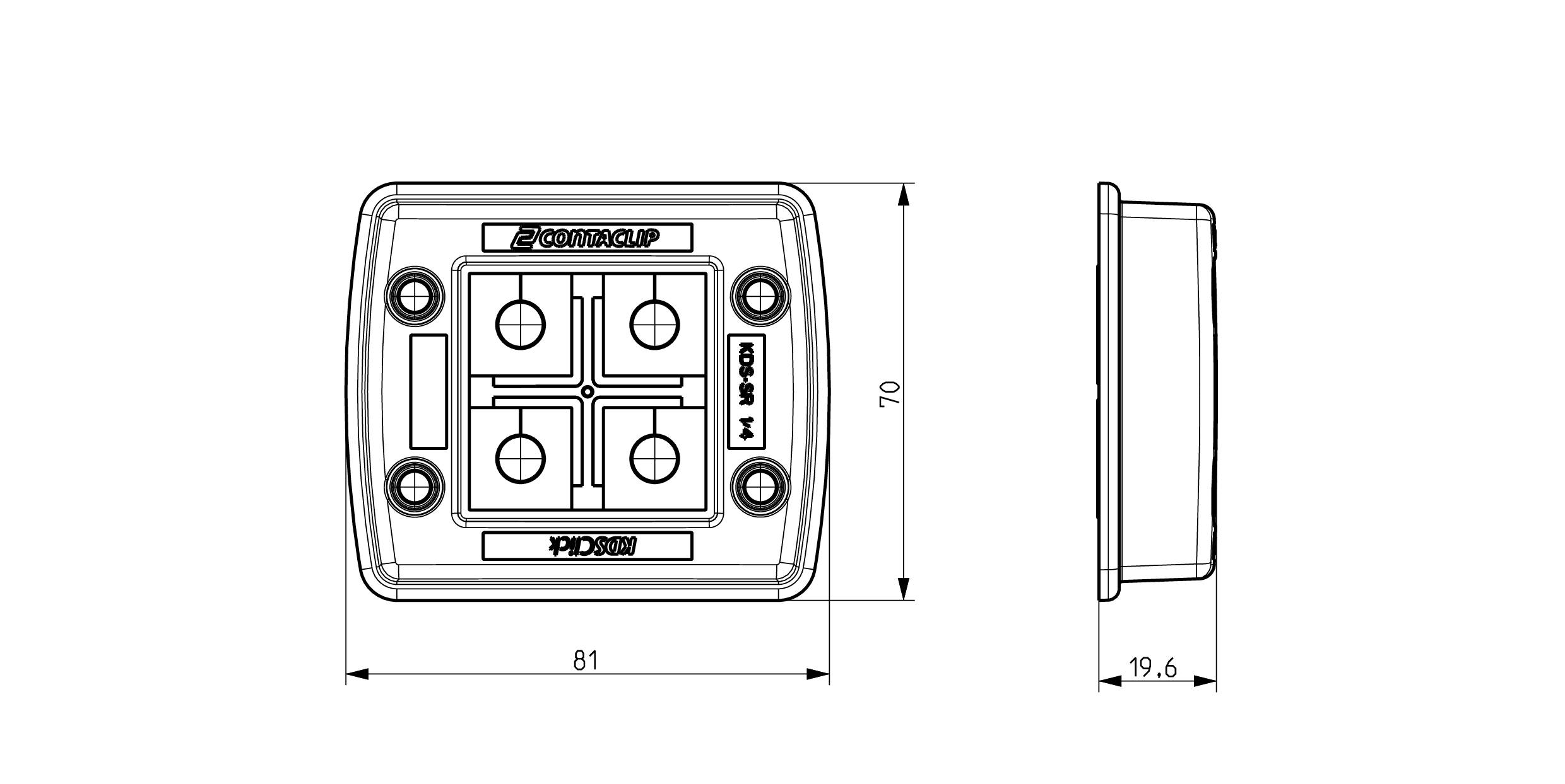 CONTA-CLIP KDS-SR 1-4 BK Kabeldurchführung Polyamid 6.6 Schwarz 1 St.
