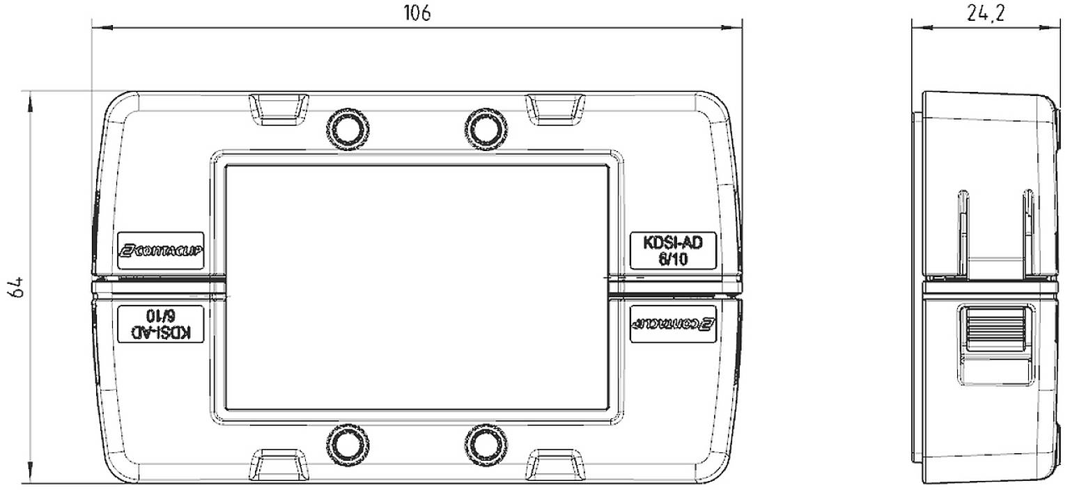 CONTA-CLIP KDSI-SR 6/10 BK Kabeldurchführung Polyamid 6.6 Schwarz 1 St.