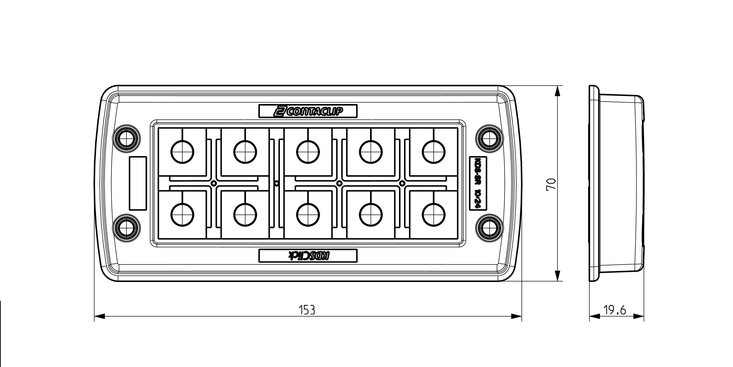 CONTA-CLIP KDS-SR 10/24 BK Kabeldurchführung Polyamid 6.6 Schwarz 1St.