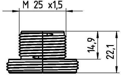 CONTA-CLIP KDS-RGA M25 BK Gewinde- und Verriegelungsadapter Plattenstärke (max.) 7mm Polyamid 6.6 Schwarz 5St.