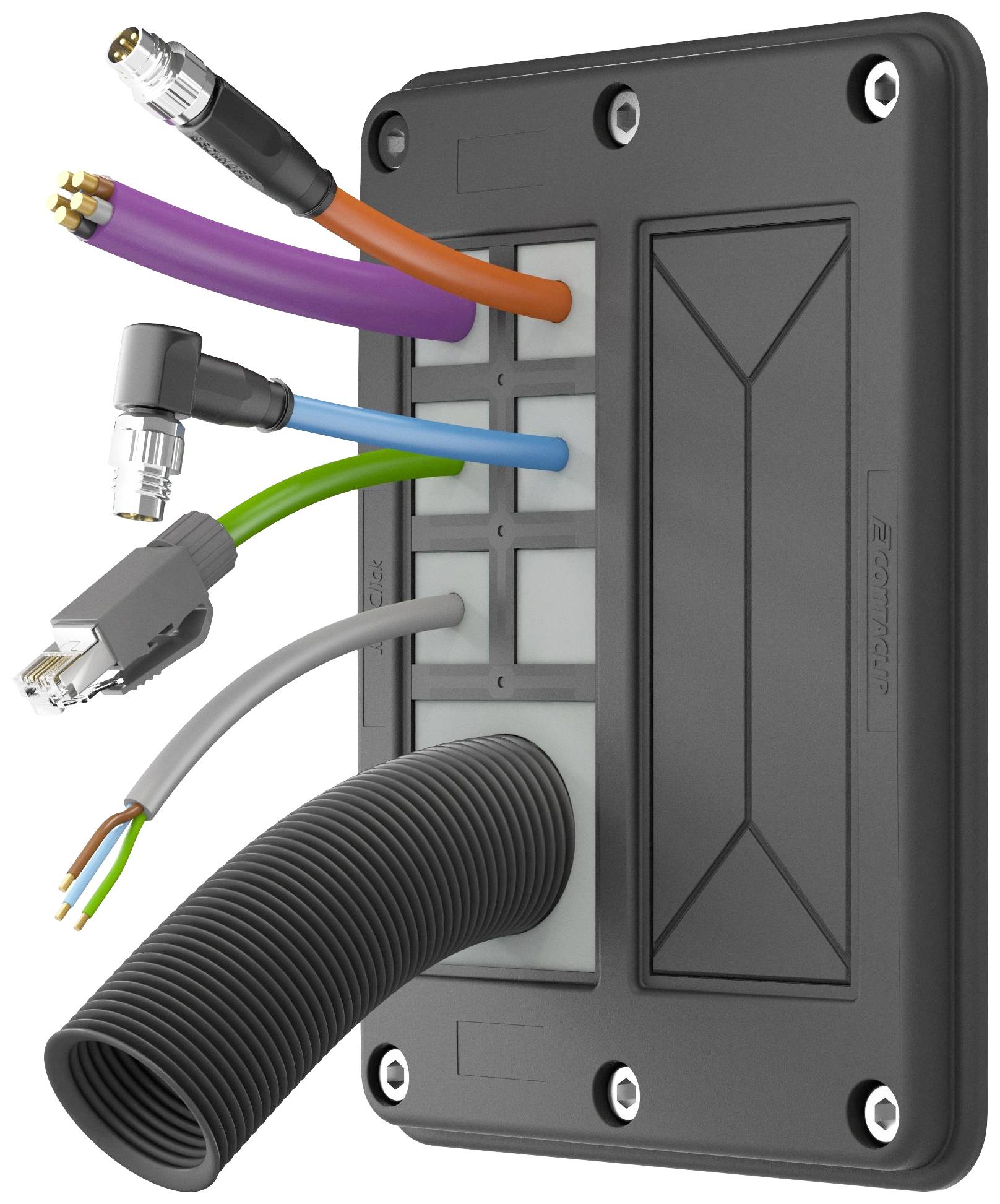 CONTA-CLIP KDS-FP 2x10/24 BK Kabeldurchführung Polyamid 6.6 Schwarz 1St.