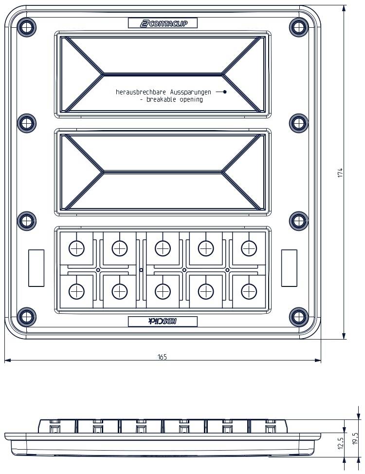 CONTA-CLIP KDS-FP 3x10/24 BK Kabeldurchführung Polyamid 6.6 Schwarz 1 St.