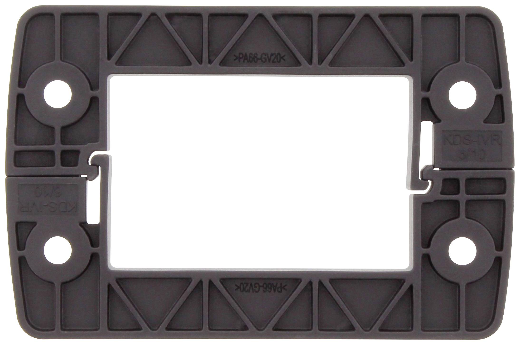 CONTA-CLIP KDS-IVR 6/10 BK Verriegelungsrahmen Plattenstärke (max.) 3mm Polyamid 6.6 Schwarz