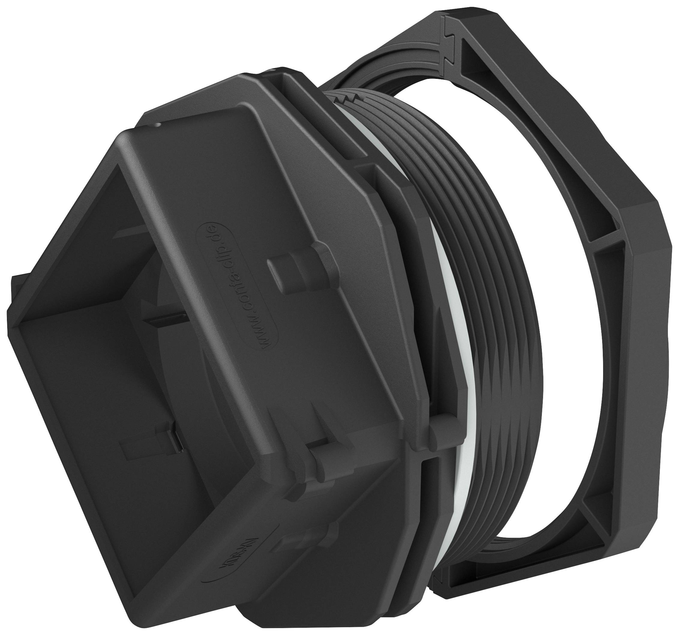 CONTA-CLIP 28614.4 Kabelverschraubung mit Gegenmutter, mit Dichtung, mit Zugentlastung M50 Polyamid 6.6 Schwarz