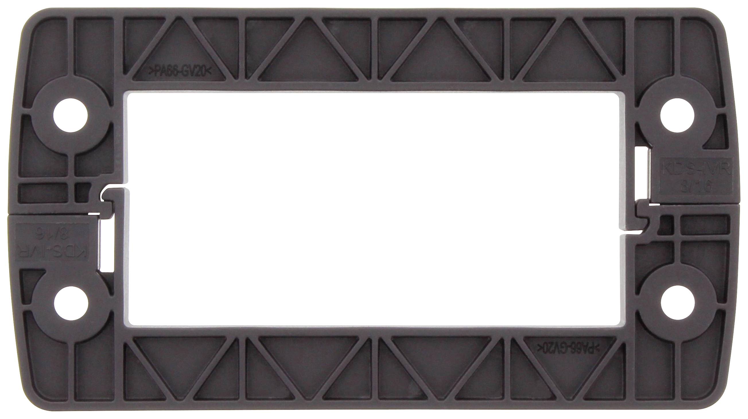 CONTA-CLIP KDS-IVR 8/16 BK Verriegelungsrahmen Plattenstärke (max.) 3mm Polyamid 6.6 Schwarz