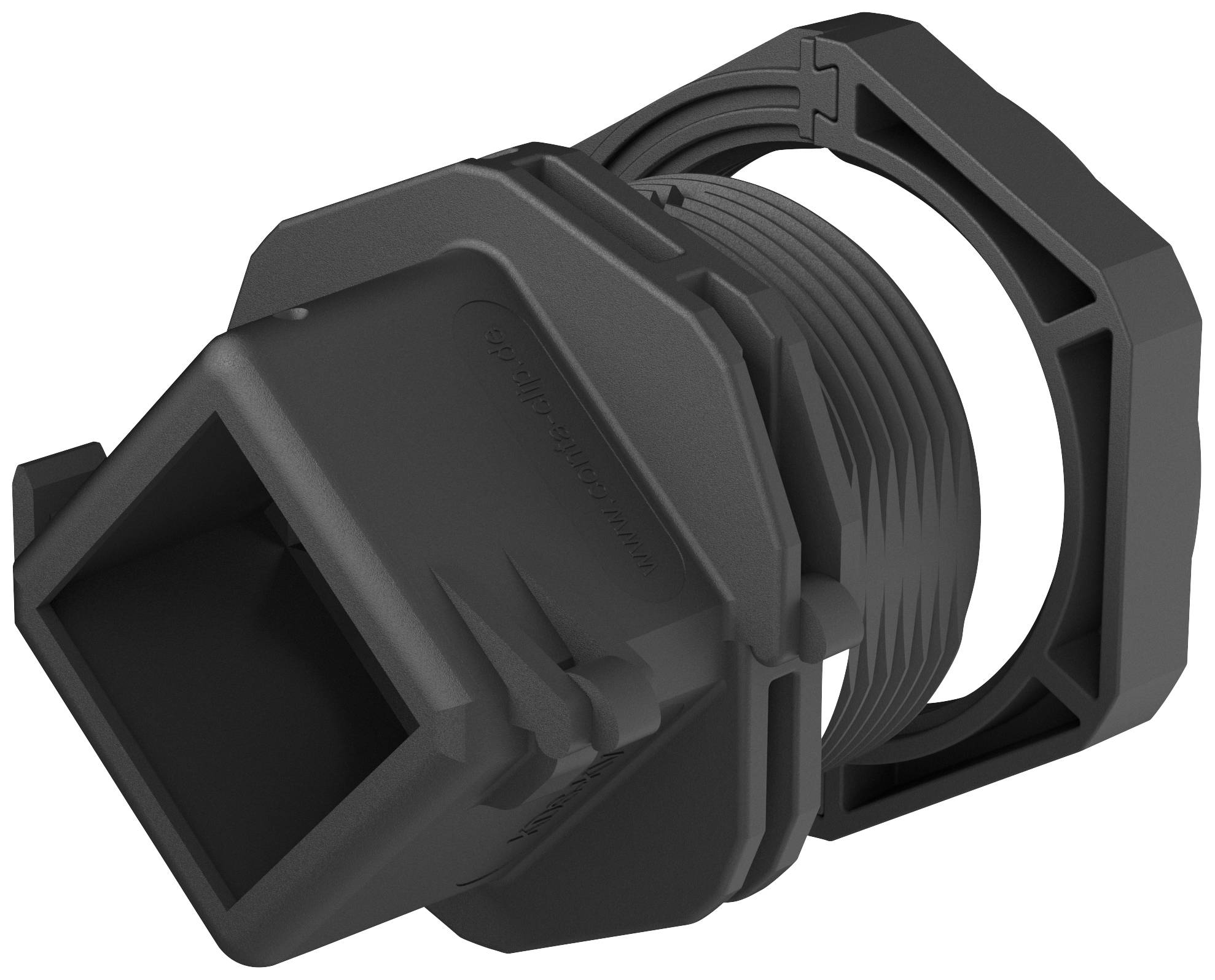 CONTA-CLIP 28612.4 Kabelverschraubung mit Gegenmutter, mit Dichtung, mit Zugentlastung M32 Polyamid 6.6 Schwarz