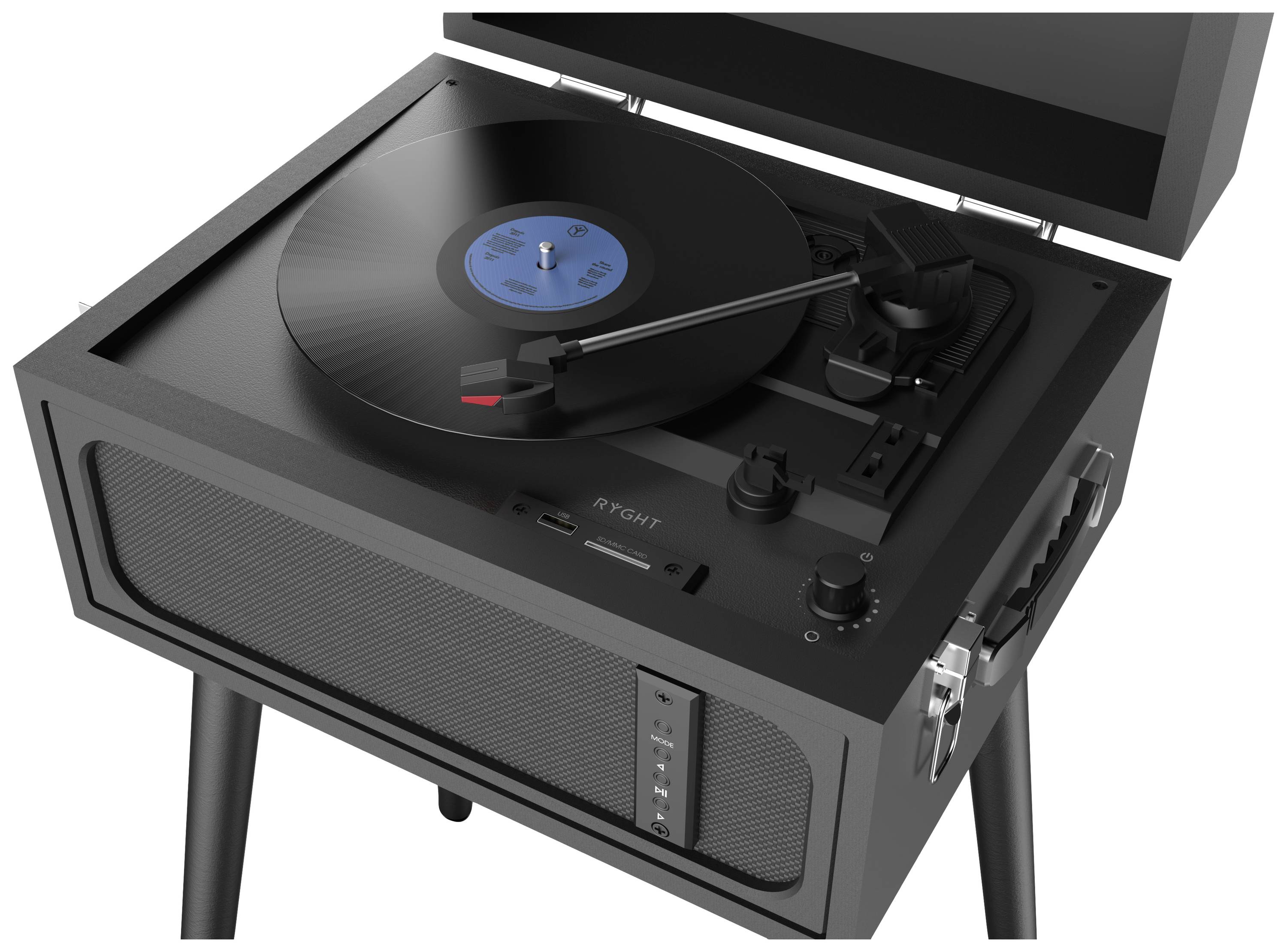 RYGHT ALTO USB-Plattenspieler Schwarz