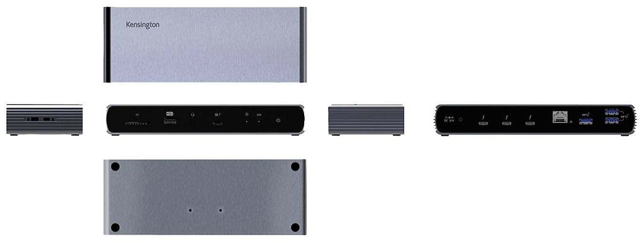 Kensington Thunderbolt™ 4 Dockingstation SD5700T Passend für Marke Dockingstations: Universal inkl. Kensington-Schloss, USB-C® Power Delivery, i