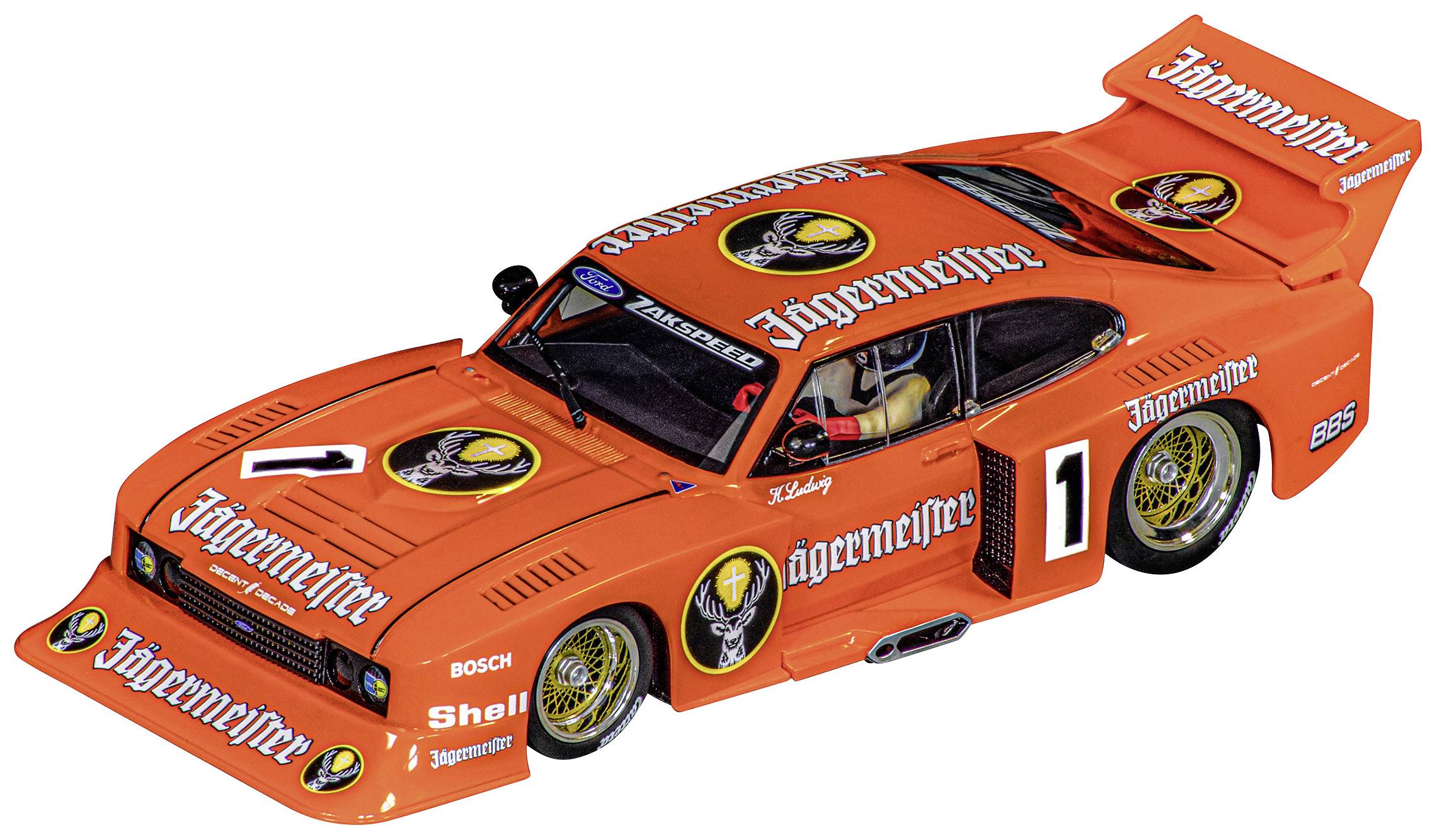 Carrera 20023936 DIGITAL 124 Auto Ford Capri Zakspeed Turbo "Jägermeister Racing Team", No.1